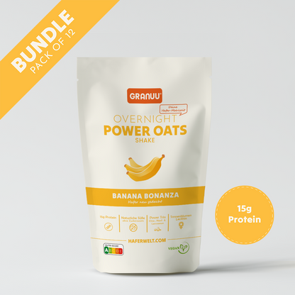 Granuu Overnight Power Oats Shake Banana Bonanza - Pack of 12